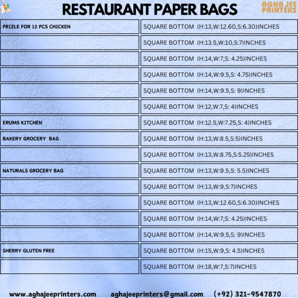 Restaurants Paper Bags With Handles - Image 5