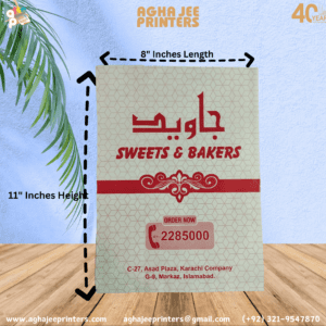 Khaki and White Pakora Samosa envelope